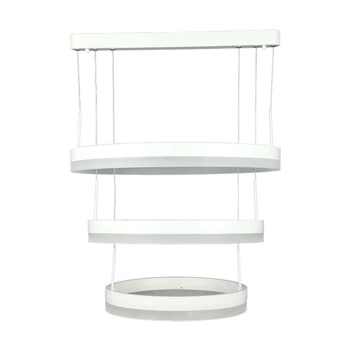Suspension lustre LED 80W - dimmable 3 étapes, 3000K, blanc, diffusion de lumière à 360 degrés