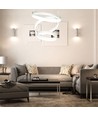 Suspension lustre LED 80W - dimmable 3 étapes, 3000K, blanc, diffusion de lumière à 360 degrés