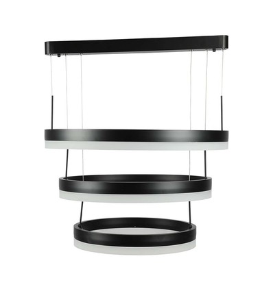 Suspension LED 86W Soft Light Chandelier - Noir, 3000K, dimmable, lumière 360 degrés, 3 ans de garantie