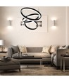 Suspension LED 86W Soft Light Chandelier - Noir, 3000K, dimmable, lumière 360 degrés, 3 ans de garantie
