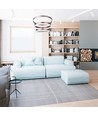 Suspension lustre LED 92W, dimmable 3 étapes - 4550lm, 3000K, aluminium marron café, diffusion 360 degrés