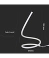 Lampe de bureau design LED V-TAC 20W - Prise EU, Câble + Interrupteur, 3000K, Blanc