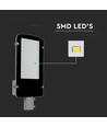 Lampadaire LED 100W avec puce LED Samsung - 100lm/W, IP65, boîtier gris, extérieur
