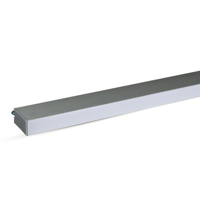 Réglette LED 120cm 40W avec puce Samsung - Silver, 4000K, 120°, incl. kit de suspension