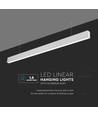 Réglette LED 120cm 40W avec puce Samsung - Silver, 4000K, 120°, incl. kit de suspension