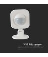 Détecteur PIR WiFi - Smart Home, 120 degrés, blanc, compatible Alexa et Google Home