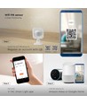 Détecteur PIR WiFi - Smart Home, 120 degrés, blanc, compatible Alexa et Google Home