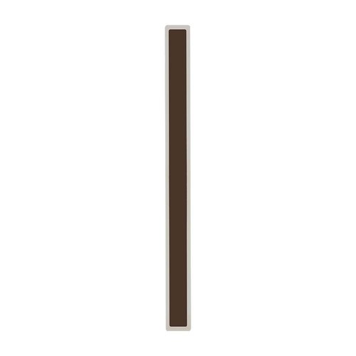 Applique murale allongée couleur corten, LED 17W - 4000K, IP65, utilisée à l'intérieur et à l'extérieur.