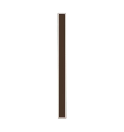 Applique murale allongée couleur corten, LED 17W - 4000K, IP65, utilisée à l'intérieur et à l'extérieur.