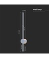Applique murale 12W, RA90, blanc - 65cm, IP65, 1400lm, incl. source lumineuse