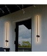 Applique murale LED 12W, RA90 - IP65, noir, 1590lm, 3000K, 65cm de haut