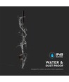 Applique murale LED 12W, RA90 - IP65, noir, 1590lm, 3000K, 65cm de haut