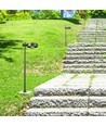 Lampe de jardin LED 6W, noir - IP54, 3000K, RA90, avec source lumineuse