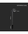 Lampe de jardin LED 6W, noir - IP54, 3000K, RA90, avec source lumineuse