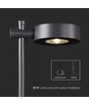 Lampe de jardin LED 6W, noir - IP54, 3000K, RA90, avec source lumineuse