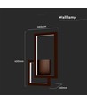 Applique murale LED moderne 20W - couleur corten, 360°, 2400lm, IP20, 3000K, avec source lumineuse