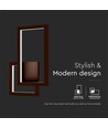 Applique murale LED moderne 20W - couleur corten, 360°, 2400lm, IP20, 3000K, avec source lumineuse