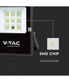 Projecteur LED solaire 50W - 4000K, IP65, avec télécommande et panneau solaire