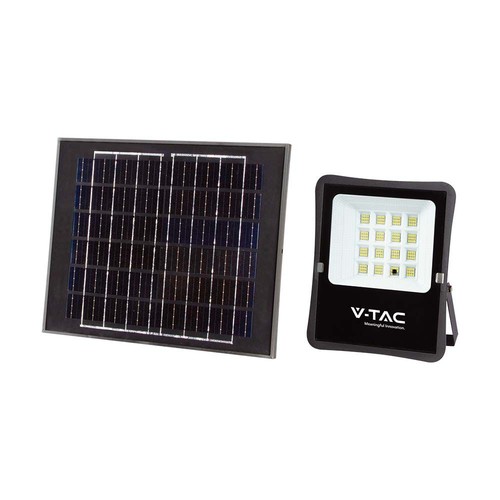 Projecteur LED solaire 200W avec détecteur - 1600lm, IP65, avec télécommande, blanc froid