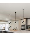Plafonnier télescopique GU10 - Noir, aluminium, 83-117cm