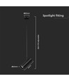 Plafonnier télescopique GU10 - Noir, aluminium, 83-117cm