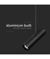 Plafonnier télescopique GU10 - Noir, aluminium, 83-117cm