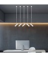 Suspension GU10 en aluminium blanc - Cylindrique, longueur réglable jusqu'à 1,2m, sans source lumineuse