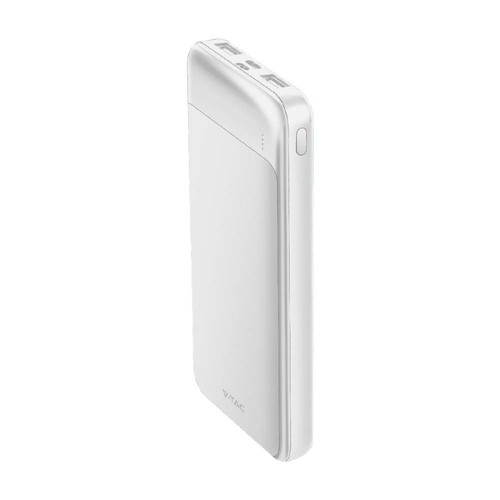 Power Bank 10000mAh, 22.5W Fast Charger - Blanc, Aluminium, 2x USB, 1x Type-C, Li-Pol