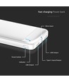Power Bank 10000mAh, 22.5W Fast Charger - Blanc, Aluminium, 2x USB, 1x Type-C, Li-Pol