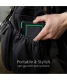Powerbank Solaire Sans Fil 10000mAh, 10W - Noir, aluminium, charge solaire