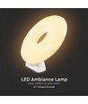 Lampe à poser 5W WiFi LED Ambiance, RGB - Dimmable, Smart Home, USB-C, éclairage 360 degrés, plastique blanc