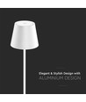 Lampe LED 4W - 4400mA, batterie, 3000K, IP54, boîtier blanc