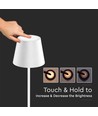 Lampe LED 4W - 4400mA, batterie, 3000K, IP54, boîtier blanc