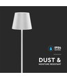 Lampe LED 4W - 4400mA, batterie, 3000K, IP54, boîtier blanc