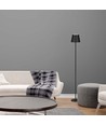 Lampadaire LED 4W, rechargeable - Touch dimmable, USB, IP54, noir, réglable en hauteur 50-130cm, source lumineuse incluse