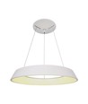 Suspension LED design 48W, dimmable - Ø48,5cm, 360 degrés, blanc, rond, avec source lumineuse