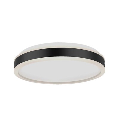 Plafonnier LED design 42W - Rond, noir, 4400lm, 4000K, TRIAC dimmable, IP20