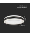 Plafonnier LED design 42W - Rond, noir, 4400lm, 4000K, TRIAC dimmable, IP20