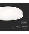 Plafonnier LED design 42W - Rond, blanc, dimmable, 4000K, angle de diffusion 360 degrés