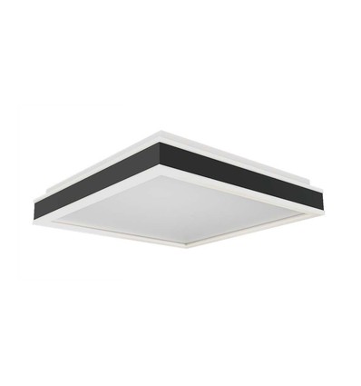 Plafonnier LED design 38W - 4000K, 4000lm, IP20, noir/blanc, carré/rond