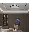 Plafonnier LED design 38W - 4000K, 4000lm, IP20, noir/blanc, carré/rond