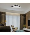 Plafonnier LED design 38W - 4000K, 4000lm, IP20, noir/blanc, carré/rond