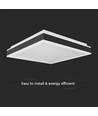 Plafonnier LED design 38W - 4000K, 4000lm, IP20, noir/blanc, carré/rond