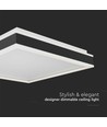 Plafonnier LED design 38W - 4000K, 4000lm, IP20, noir/blanc, carré/rond