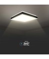 Plafonnier LED design 38W - 4000K, 4000lm, IP20, noir/blanc, carré/rond