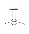 Suspension LED design 36W - Noir, 3200lm, 4000K, angle de diffusion 360 degrés