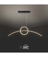 Suspension LED design 36W - Noir, 3200lm, 4000K, angle de diffusion 360 degrés