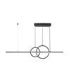 Suspension LED 17W, design noir - 1500lm, 4000K, Ø91,5cm, IP20, LED intégrée
