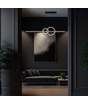 Suspension LED 17W, design noir - 1500lm, 4000K, Ø91,5cm, IP20, LED intégrée