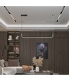 Suspension LED 12W en forme de U - 4000K, noir, 1200lm, éclairage à 360 degrés, 90,5 x 14cm